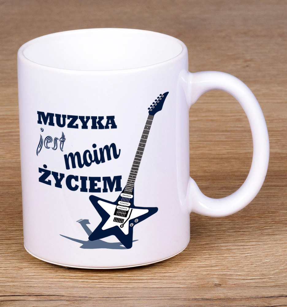 Kubek dla gitarzysty Muzyka jest moim życiem