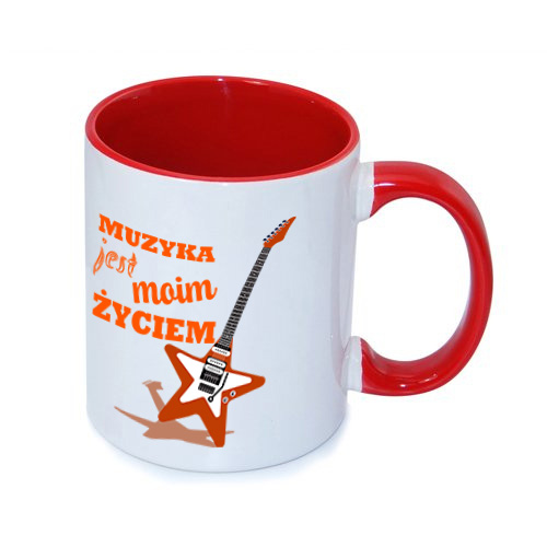 Kubek dla gitarzysty Muzyka jest moim życiem - obrazek 2