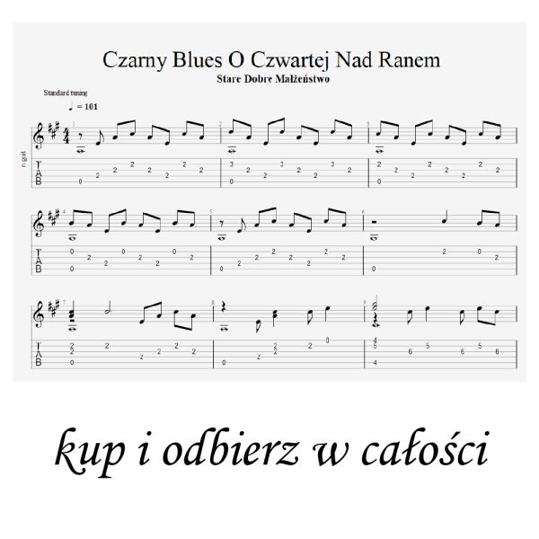 Nuty i tabulatura Czarny Blues O Czwartej Nad Ranem - obrazek 2