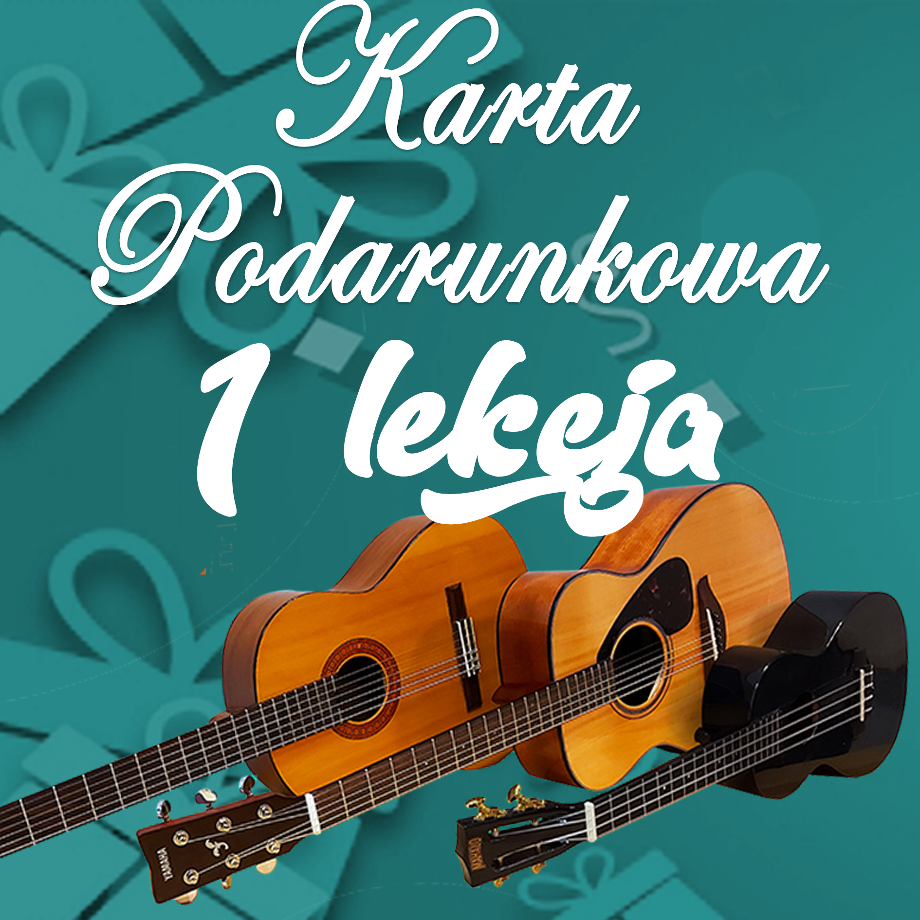 Karta podarunkowa na lekcję gry na gitarze