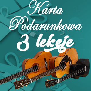 Karta podarunkowa na 3 lekcje gry na gitarze
