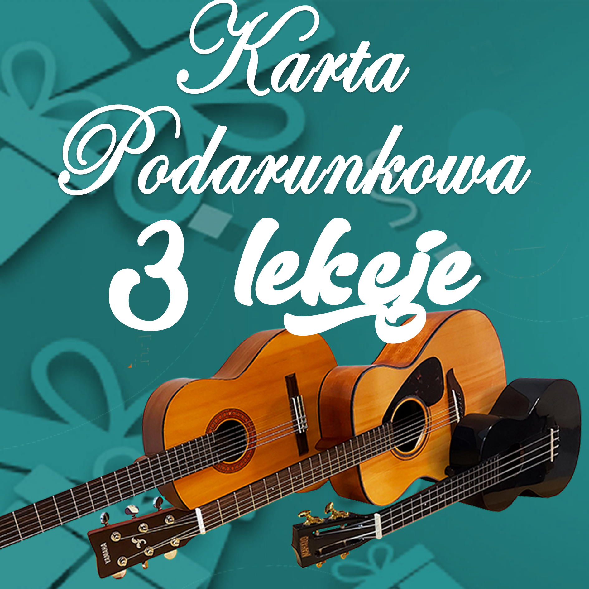 Karta podarunkowa na 3 lekcje gry na gitarze