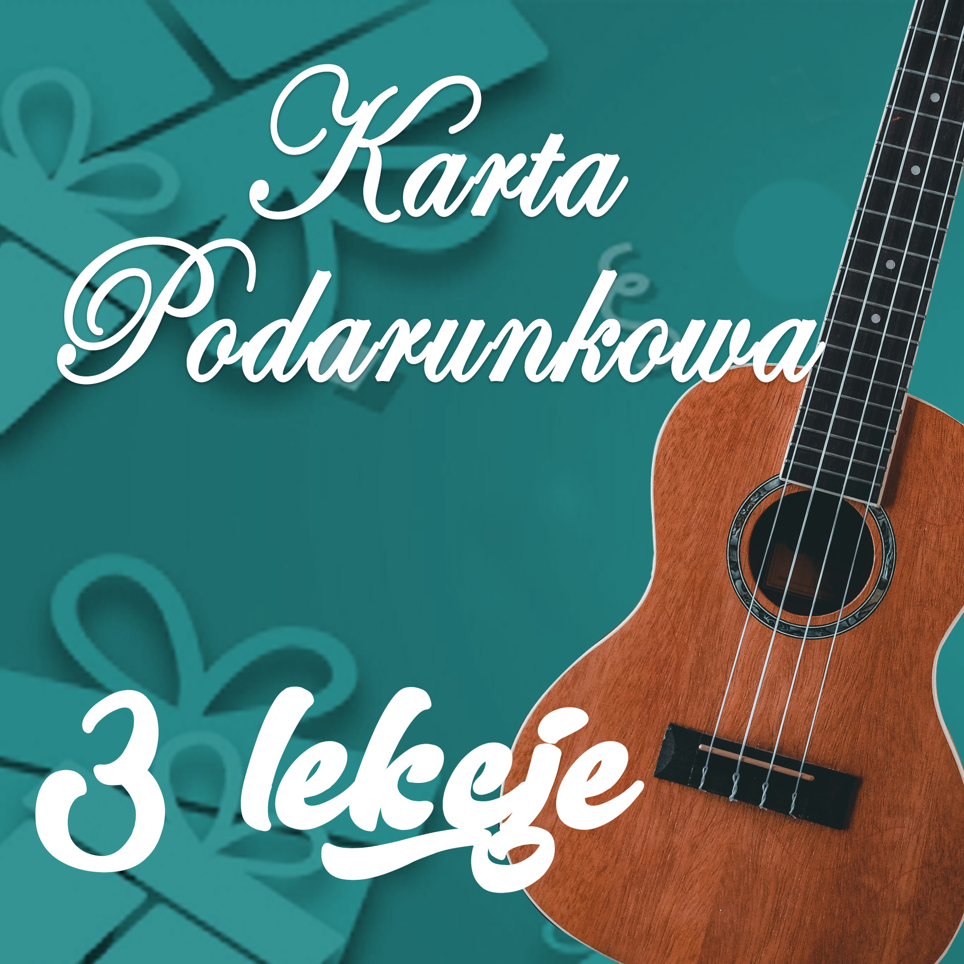 Karta podarunkowa na 3 lekcje gry na ukulele