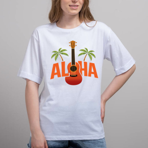 Koszulka dla miłośnika ukulele ALOHA
