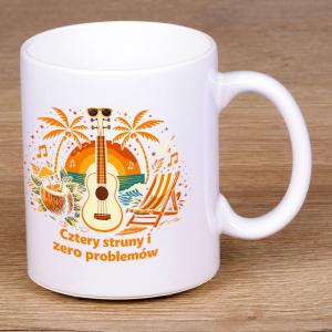 Kubek dla miłośników ukulele Zero problemów